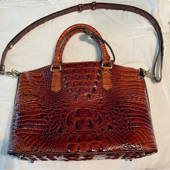 Brahmin Brown Crocodile Embossed Purse and Wallet Set - Picture 3 of 8